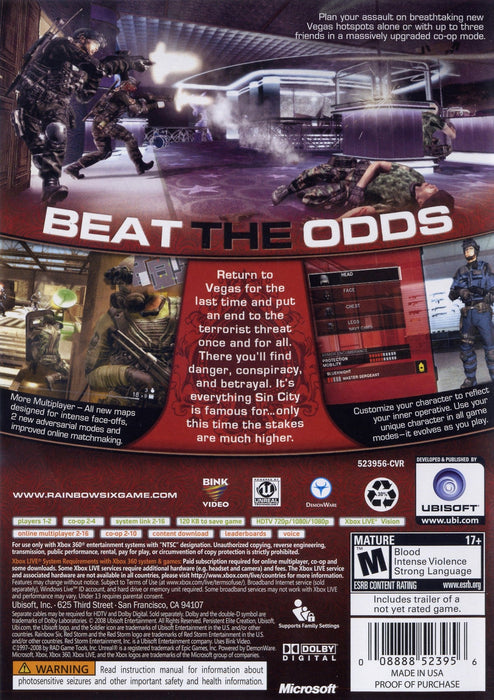 Tom Clancy's Rainbow Six: Vegas 2 – Xbox 360 (X360) - for just $7.99! 
