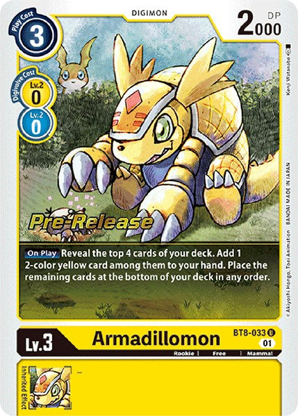 Armadillomon [BT8-033] [New Awakening Pre-Release Cards] - Just $0.09! Shop now at Retro Gaming of Denver