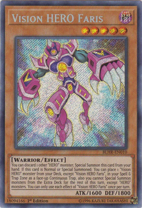 Vision Hero Faris [BLHR-EN010] Secret Rare - for just $0.65! 
