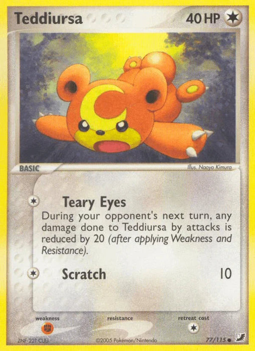 Teddiursa (77/115) [EX: Unseen Forces] - for just $0.40! 