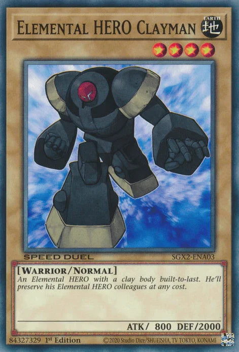 Elemental HERO Clayman [SGX2-ENA03] Common - for just $0.10! 