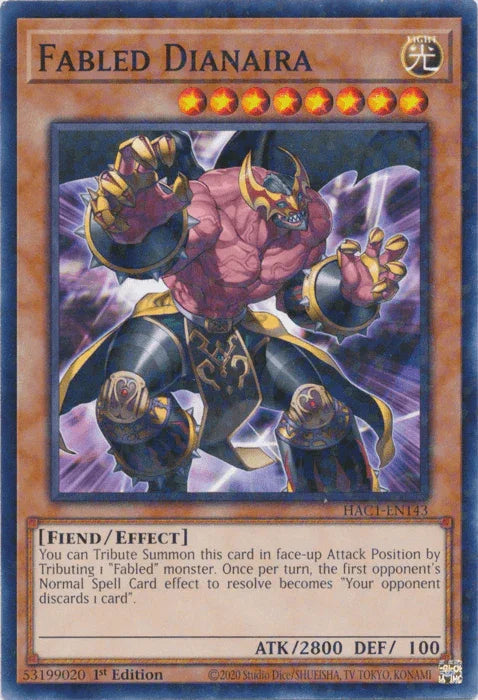 Fabled Dianaira (Duel Terminal) [HAC1-EN143] Common - for just $0.15! 