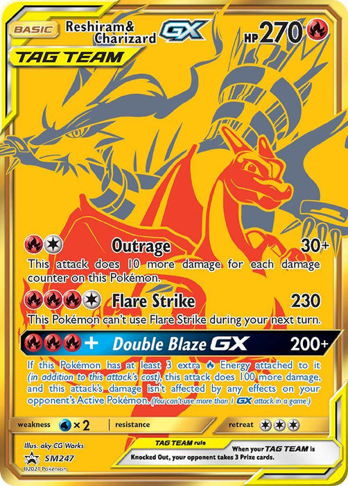 Reshiram & Charizard GX (SM247) [Sun & Moon: Black Star Promos] - for just $18.85! 