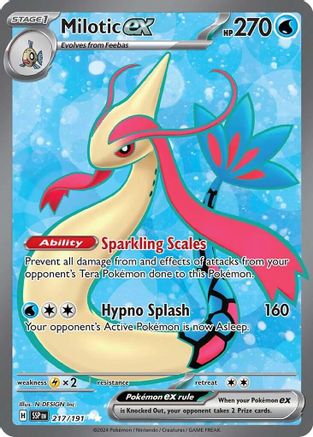 Milotic ex 217/191 - SV08 Surging Sparks Holofoil - for just $1.71! 