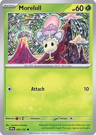 Morelull 008/191 - SV08 Surging Sparks Reverse Holofoil - for just $0.08! 