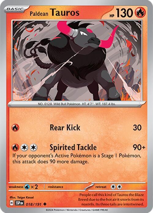 Paldean Tauros (018/191) [Scarlet & Violet: Surging Sparks] - for just $0.10! 