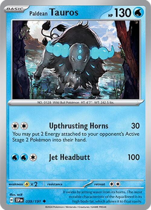 Paldean Tauros (039/191) [Scarlet & Violet: Surging Sparks] - for just $0.10! 