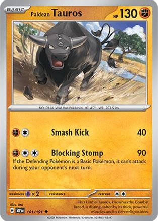 Paldean Tauros 101/191 - SV08 Surging Sparks - for just $0.05! 