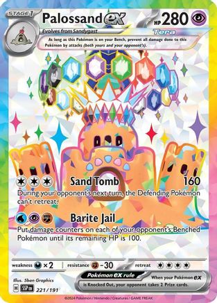 Palossand ex 221/191 - SV08 Surging Sparks Holofoil - for just $1.02! 