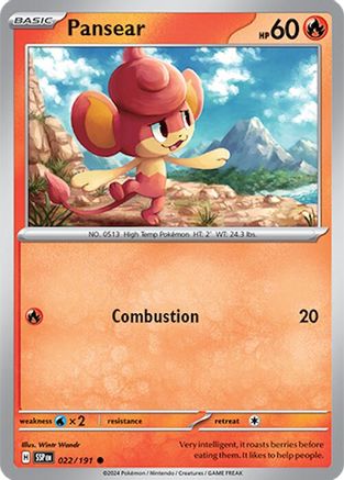 Pansear 022/191 - SV08 Surging Sparks Reverse Holofoil - for just $0.09! 