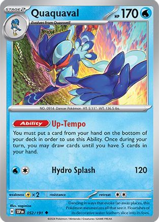 Quaquaval 052/191 - SV08 Surging Sparks Reverse Holofoil - for just $0.10! 