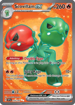 Scovillain ex 216/191 - SV08 Surging Sparks Holofoil - for just $0.60! 