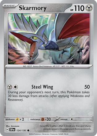 Skarmory 124/191 - SV08 Surging Sparks - for just $0.03! 