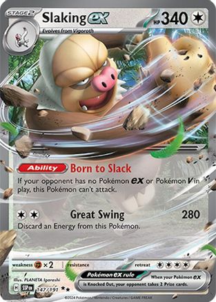Slaking ex 147/191 - SV08 Surging Sparks Holofoil - for just $0.50! 