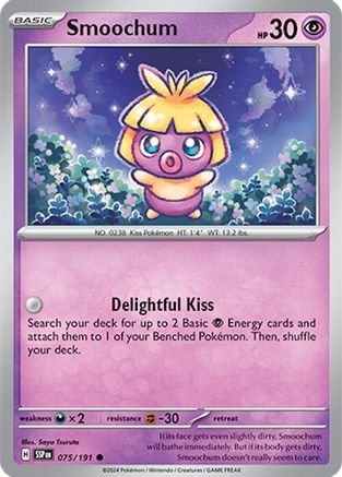Smoochum 075/191 - SV08 Surging Sparks Reverse Holofoil - for just $0.20! 
