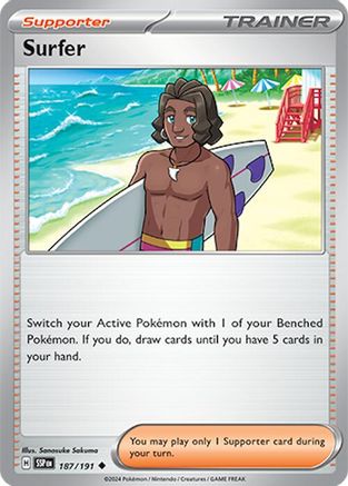 Surfer 187/191 - SV08 Surging Sparks Reverse Holofoil - for just $0.10! 