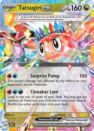 Tatsugiri ex 142/191 - SV08 Surging Sparks Holofoil - for just $0.60! 