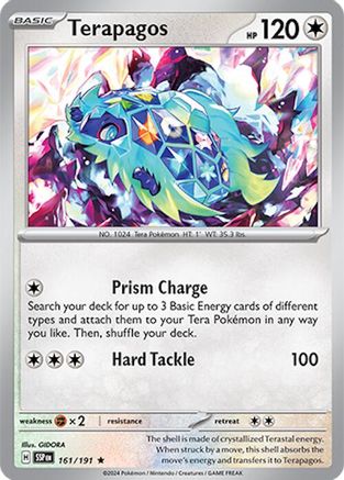 Terapagos 161/191 - SV08 Surging Sparks Reverse Holofoil - for just $0.13! 