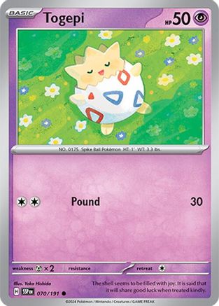 Togepi 070/191 - SV08 Surging Sparks - for just $0.08! 