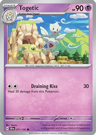 Togetic 71 - SV08 Surging Sparks Reverse Holofoil - Just $0.05! Shop now at Retro Gaming of Denver