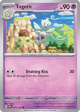 Togetic 071/191 - SV08 Surging Sparks Reverse Holofoil - for just $0.10! 