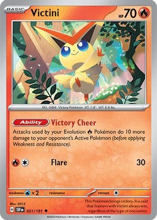 Victini 021/191 - SV08 Surging Sparks - for just $0.10! 