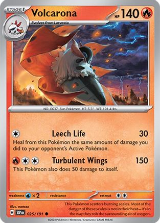 Volcarona 025/191 - SV08 Surging Sparks - for just $0.05! 