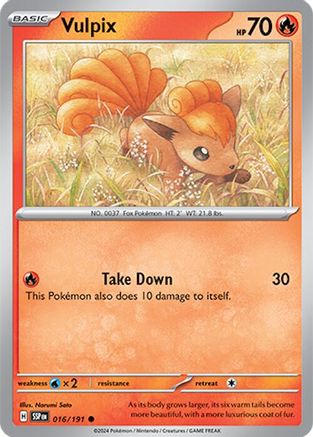 Vulpix 016/191 - SV08 Surging Sparks - for just $0.08! 