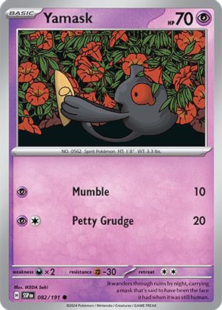 Yamask 082/191 - SV08 Surging Sparks Reverse Holofoil - for just $0.05! 