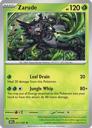 Zarude 011/191 - SV08 Surging Sparks Holofoil - for just $0.10! 