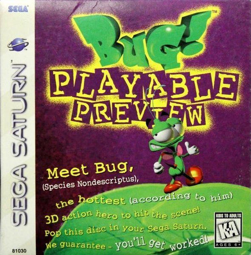 Bug! Playable Preview Demo Disc (Sega Saturn) - for just $0! 