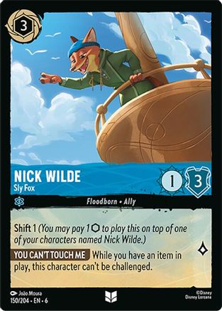 Nick Wilde - Sly Fox (150/204) - Azurite Sea Cold Foil - Just $0.10! Shop now at Retro Gaming of Denver