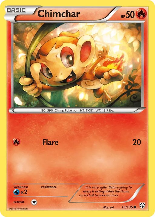 Chimchar (15/135) [Black & White: Plasma Storm] - for just $0.15! 