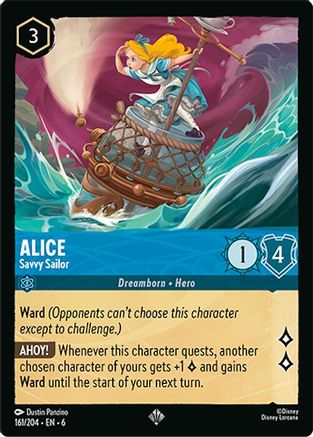 Alice - Savvy Sailor (161/204) - Azurite Sea Cold Foil - for just $0.79! 