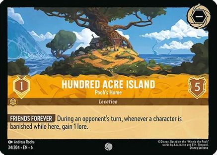 Hundred Acre Island - Pooh's Home (34/204) - Azurite Sea Cold Foil - for just $0.06! 