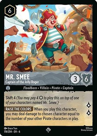 Mr. Smee - Captain of the Jolly Roger (176/204) - Azurite Sea Cold Foil - Just $0.30! Shop now at Retro Gaming of Denver