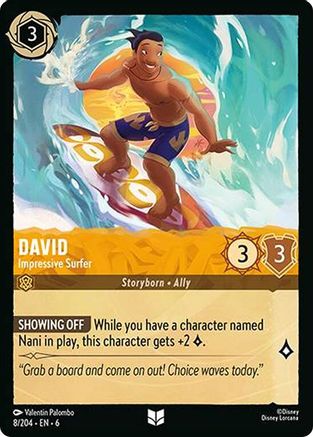 David - Impressive Surfer (8/204) - Azurite Sea Cold Foil - Just $0.10! Shop now at Retro Gaming of Denver