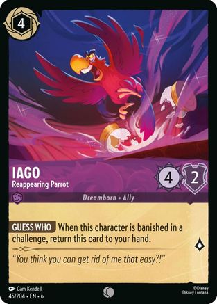 Iago - Reappearing Parrot (45/204) - Azurite Sea - for just $0.02! 