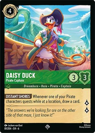 Daisy Duck - Pirate Captain (81/204) - Azurite Sea Cold Foil - Just $0.60! Shop now at Retro Gaming of Denver