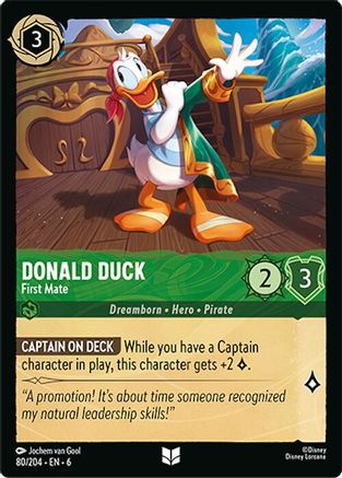 Donald Duck - First Mate (80/204) - Azurite Sea Cold Foil - for just $0.12! 