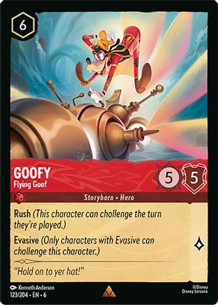 Goofy - Flying Goof (123/204) - Azurite Sea Cold Foil - Just $0.25! Shop now at Retro Gaming of Denver