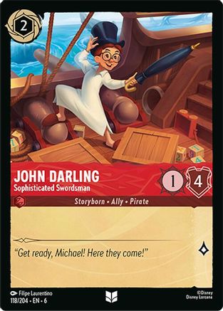 John Darling - Sophisticated Swordsman (118/204) - Azurite Sea Cold Foil - for just $0.06! 