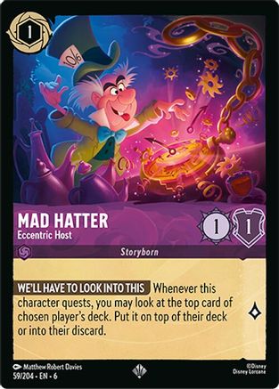 Mad Hatter - Eccentric Host (59/204) - Azurite Sea Cold Foil - for just $0.32! 
