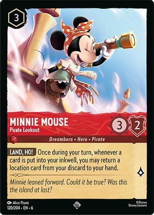 Minnie Mouse - Pirate Lookout (120/204) - Azurite Sea Cold Foil - Just $0.60! Shop now at Retro Gaming of Denver