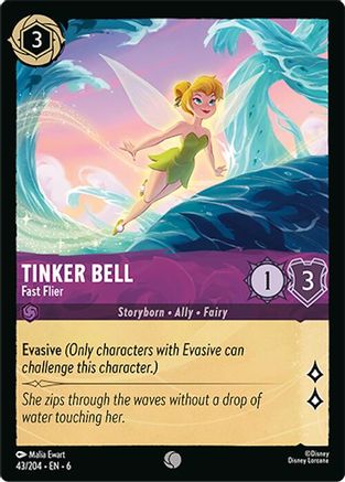 Tinker Bell - Fast Flier (43/204) - Azurite Sea Cold Foil - Just $0.25! Shop now at Retro Gaming of Denver