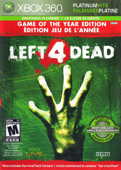 Left 4 Dead: Game Of The Year Edition (Platinum Hits) (Xbox 360) - for just $0! 