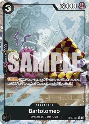 Bartolomeo (OP04-089) (Full Art) (OP04-089) - Premium Booster -The Best- Foil - for just $2! 