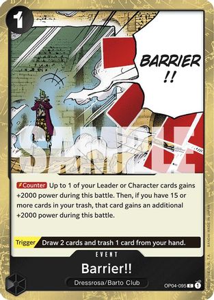Barrier!! (Jolly Roger Foil) (OP04-095) - Premium Booster -The Best- Foil - for just $0.08! 