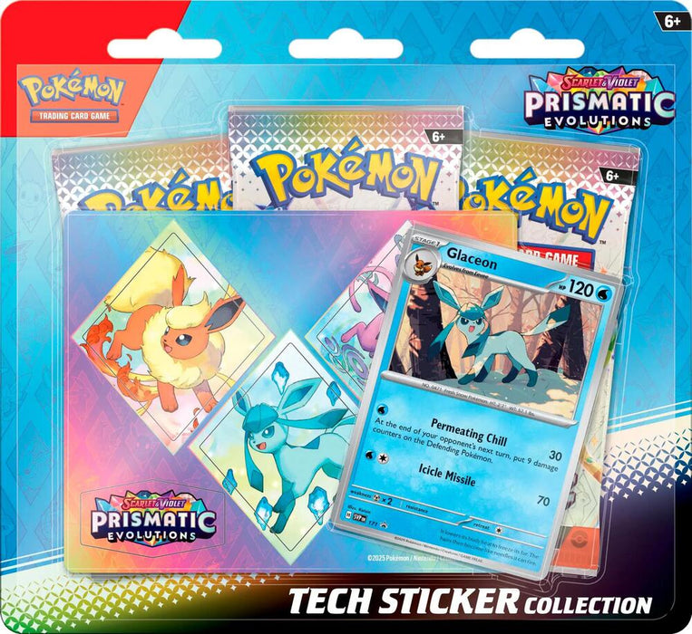 Pokemon: Scarlet & Violet - Prismatic Evolutions Tech Sticker Collection (Glaceon) - for just $25! 
