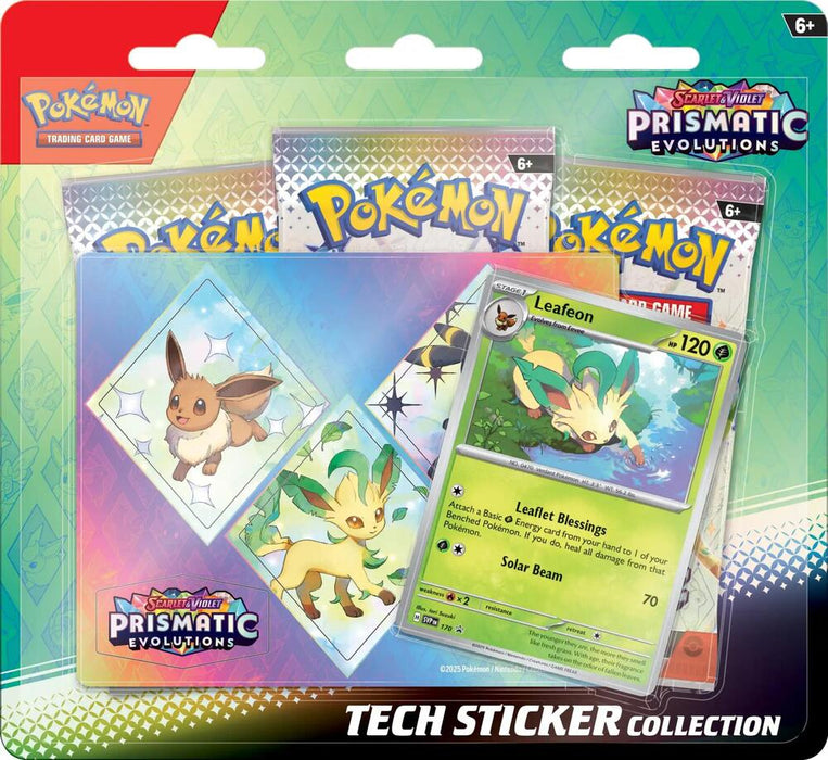Pokemon: Scarlet & Violet - Prismatic Evolutions Tech Sticker Collection (Leafeon) - for just $25! 